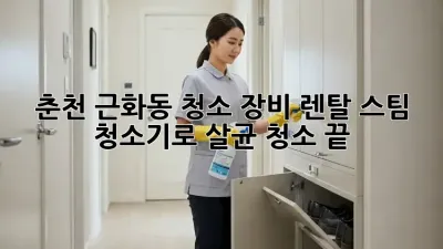춘천 근화동 청소 장비 렌탈🧹 스팀 청소기로 살균 청소 끝! ✨