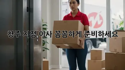 청주 지점 이사, 꼼꼼하게 준비하세요!
