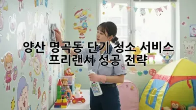 양산 명곡동 단기 청소 서비스: 프리랜서 성공 전략